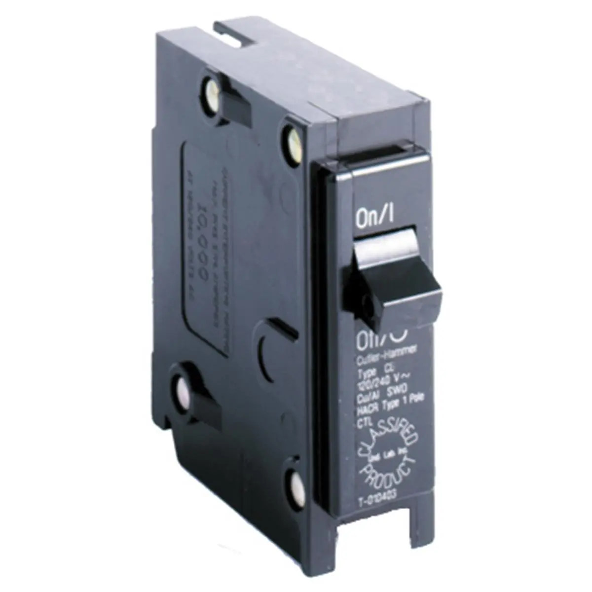 Eaton CL115CS 15A Single Pole UL Classified Replacement Breaker, 15A Capacity, Compatible with Murray, Crouse-Hinds, T&B, Square D Homeline Panels