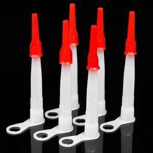 10pcs PP Material Silicone Tube Nozzle Caps, Reusable Rubber Cartridges, Screw Covers, Durable Replacement Parts