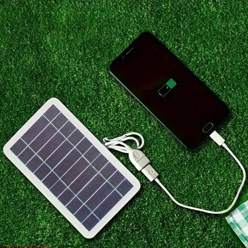 Portable USB Solar Panel, Waterproof Solar Charger, Solar Panel for Mobile Power, Phone Charging, Flashlight & Fan, Outdoor Camping & Hiking Accessori