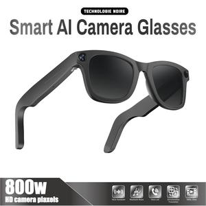AI Smart Glasses – 8MP Camera, Music, Calling, and Video Capture for Home, Leisure, Travel & Outdoor Activities Bluetooth Wearable Black