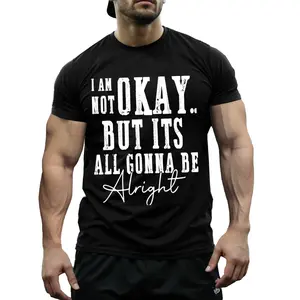 Beautifully Broken, Not Okay Tee Pure Cotton Casual Street Style Crew Neck Short Sleeve T-Shirt Tops Trendy For Women  Perfect Gift