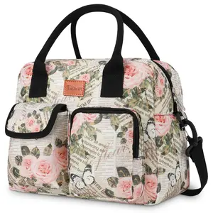 TIAN QIN Lunch Box for Women, Insulated Lunch Bag for Women with Adjustable Shoulder Strap, Cute Lunch Tote Bag for Work, Picnic, Camping, Durable Lunch Bag