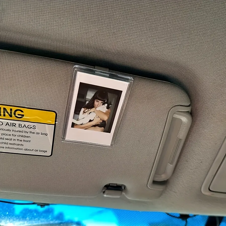 Acrylic Car Sun Visor Photo Frame, High Transparency Picture Holder, Decorative Frame for Couple Photos, Pet Memorial Frames