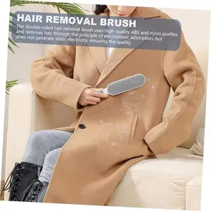 Manual Lint And Pet Hair Remover Brush, 1pc Reusable Hair Removal Cleaner For Clothes, Bedding, Sofa, Furniture, Carpet, Static Electricity Elimination, Plastic Handle, No Electricity Needed
