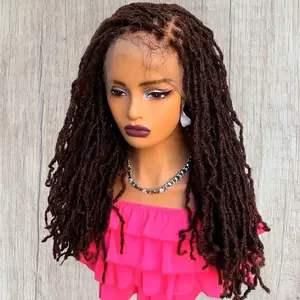 Full Lace Synthetic Color #33 Sister Locs Wig for Stylish Looks