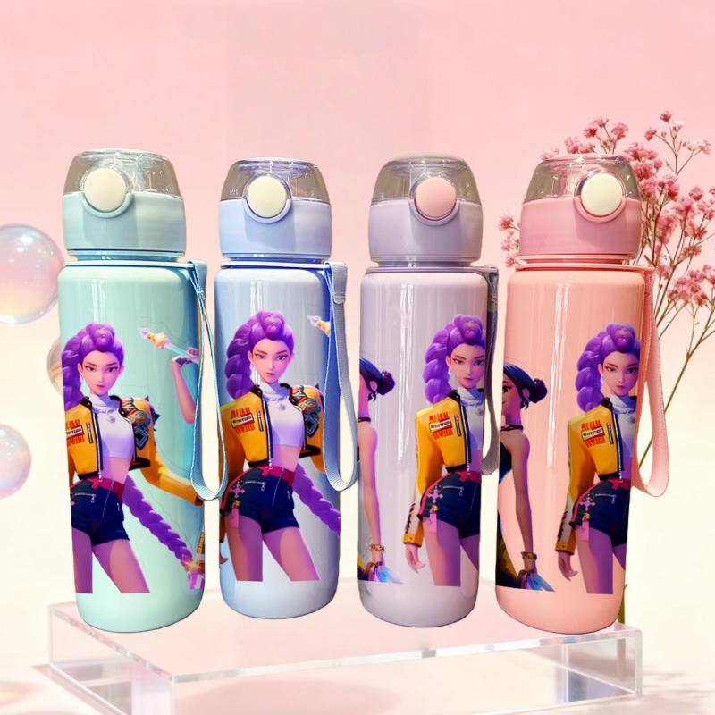 3D Printed Cartoon Girl Pattern Cup - New 700ml Large Capacity Water Bottle , Leakproof, Vivid Color, Fade-Resistant Collectible 3D Printed Cartoon Girl Pattern Cup - New 700ml Large Capacity Water Bottle , Leakproof, Vivid Color, Fade-Resistant Collectible