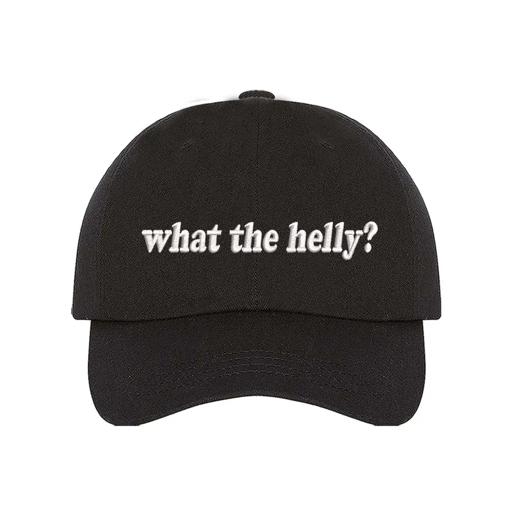 What The Helly Embroidered Baseball Cap - Unisex Casual Baseball Cap with Bold Text, Trendy Slogan Design & Cool Embroidery for Everyday Wear