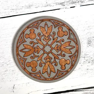 Gray Round Mouse Home Collection Coasters