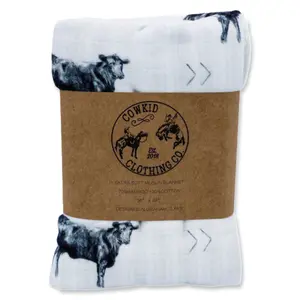 Farmhouse Angus Bamboo Muslin Blanket