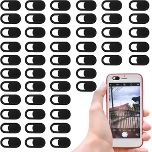 50 Pcs 0.023 Inch Ultra-Thin Universal Webcam Cover Slide for Laptop Computer Black