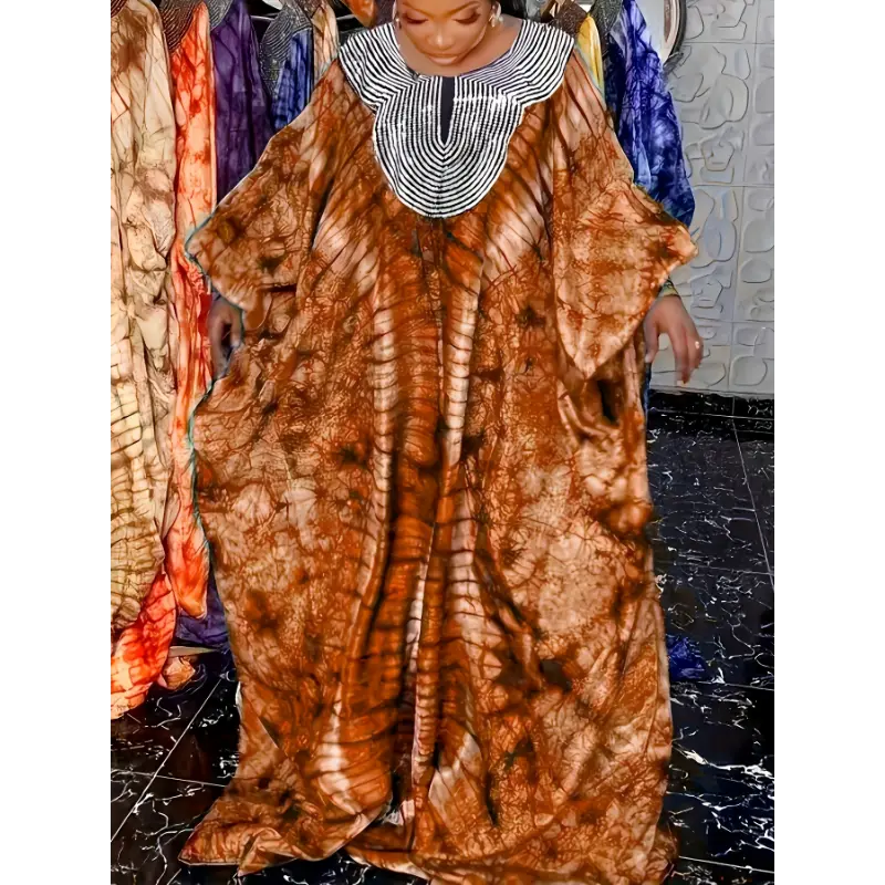 Ramadan Sequin Kaftan Dress - All-Over Print, Modest Loose Fit, Comfortable Flowy Design, Women's Clothing for Special Occasions Muslim