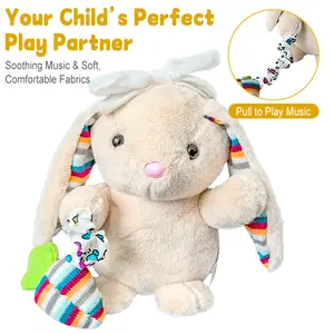 Pull String Musical Plush Toy for Kids 3+ – 1 Soothing Lullaby, Soft Comfort Doll for Bedtime & Calm Moments