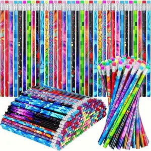 Wooden Pencil with Eraser, 30/60pcs Colorful Pencil, Writing Pencil, Affordable Pencil, Stationery Supplies for Home School Office, Birthday Gift