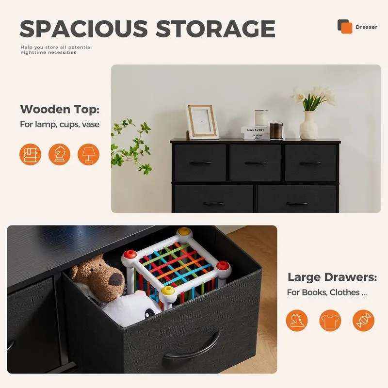 TikTok 9-Drawer Dresser with Metal Frame and Stable Inserts Portable  Wardrobe - TikTok Shop