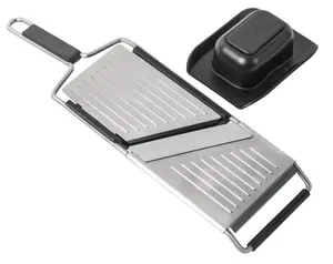 ESSENTIAL Mandoline Classic Kitchen Tool with Ultra Sharp Stainless Steel Blade & Non Slip Silicone Base