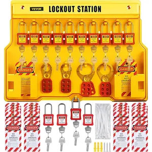 VEVOR 42 PCS Lockout Tagout Kits, Electrical Safety Loto Kit Includes Padlocks, 5 Kinds of Lockouts, Hasps, Tags Ties, Box, Lockout Safety Tools for Electrical Risk Removal in Industrial, MachineryVEVOR Super Brand Day