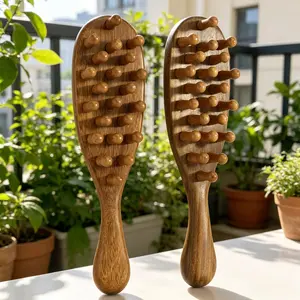 Solid Wood Sandalwood Hair Comb Scalp Relaxation Anti-static Daily Hair Grooming Tool
