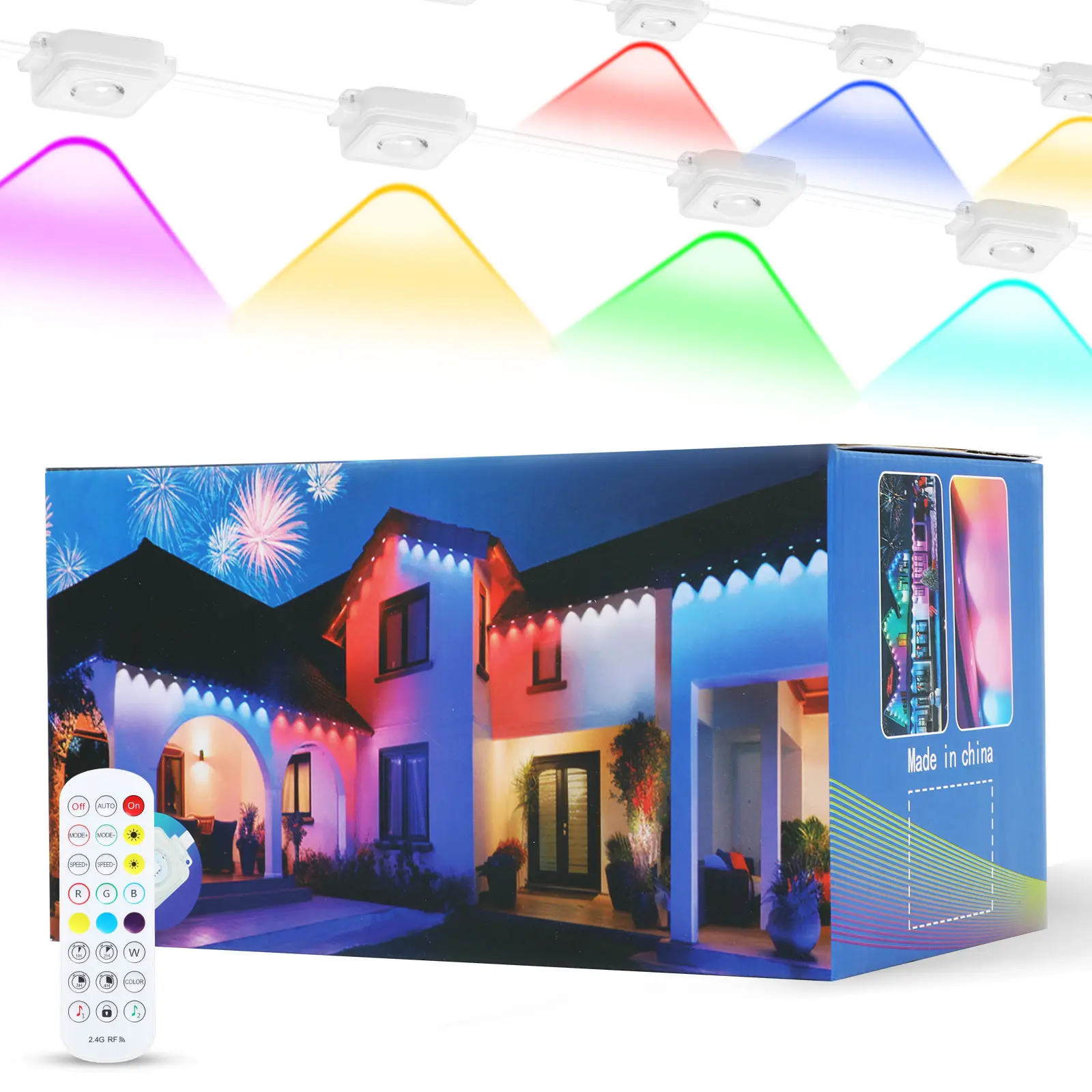 RGB Color Changing Rope Lights Outdoor, 50ft 30LED Smart String Lights with Remote & APP Control, Waterproof Music Sync Rope Lighting - DIY Flexible Tube LED Lights for Bedroom Garden Wedding