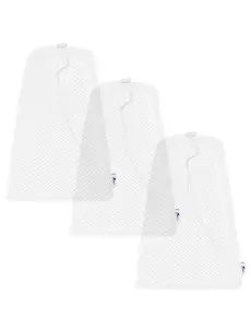 BLUEWING Fishing Chum Bag 3pcs Bait Bag Chum Bucket Chum Bags for Saltwater Fishing, White