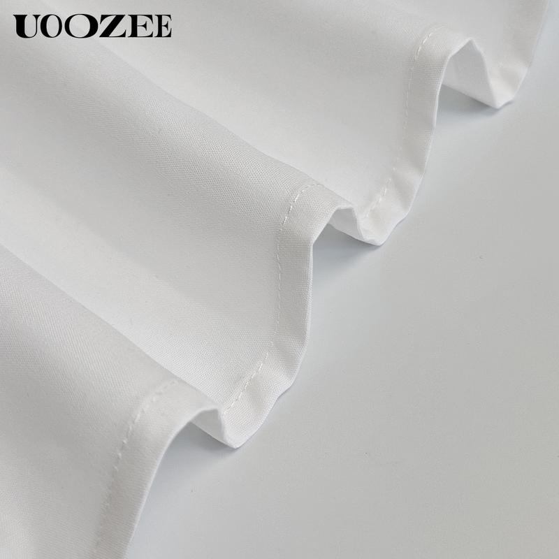 UOOZEE Women's  Loose Oversized Fit Multi-Colored Lapel Shirt Tops for all seasons loose and simple Polyester oversized versatile commuting suitable for a variety of occasions Collared Longsleeves cute fall outfits going tops office outfits  Chic  Casual