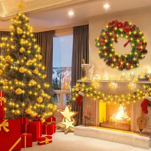 echosari 200 LED Christmas Mini String Lights, 65FT Connectable Waterproof 8 Modes Fairy Lights for Indoor Outdoor Patio Garden Holiday Party Decorations