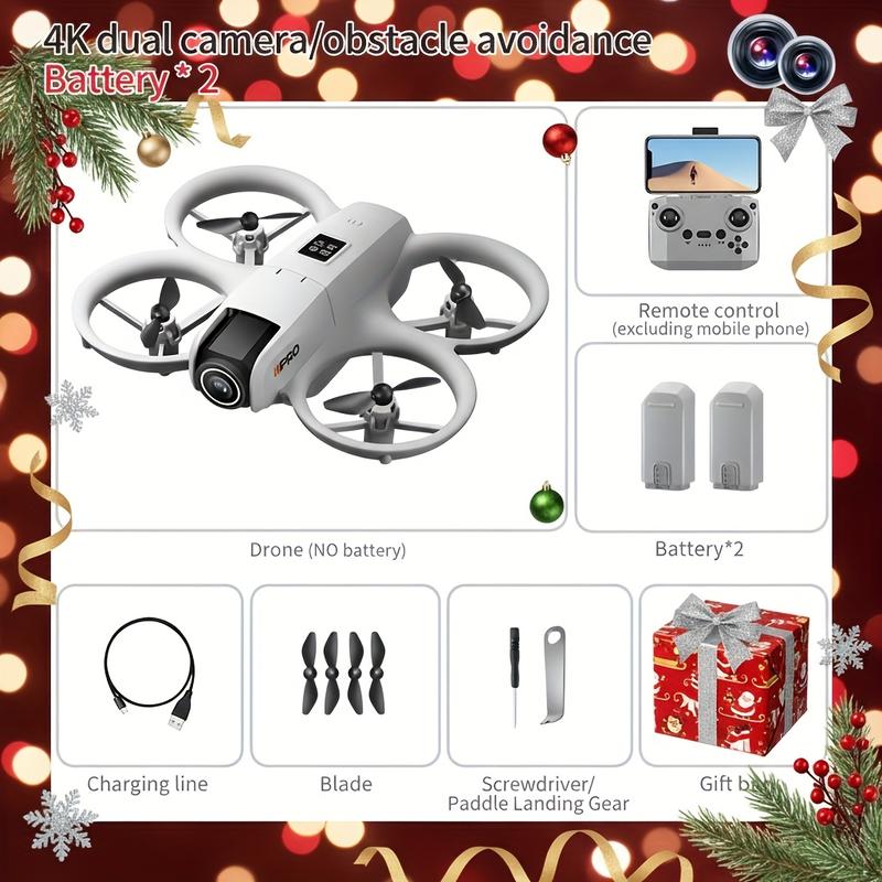i1 PRO 480p Drone with Dual Cameras 180° Rotation Obstacle Avoidance Optical Flow Positioning 360° Roll Gyroscope One-Key Calibration Take-off Landing Functions