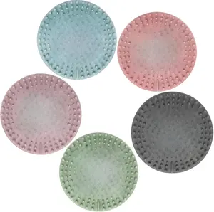 5 Pack Drain Strainer Covers – Flexible TPR Hair Catcher for Bathroom Sink, Tub, or Shower – Multiple Colors – Anti-Clog Drain Protector