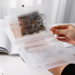 A6 Multi-Layer File Bag, Minimalist Plastic Waterproof Document Organizer, Office School Use, DIY Single File Bag, No Stickers Included
