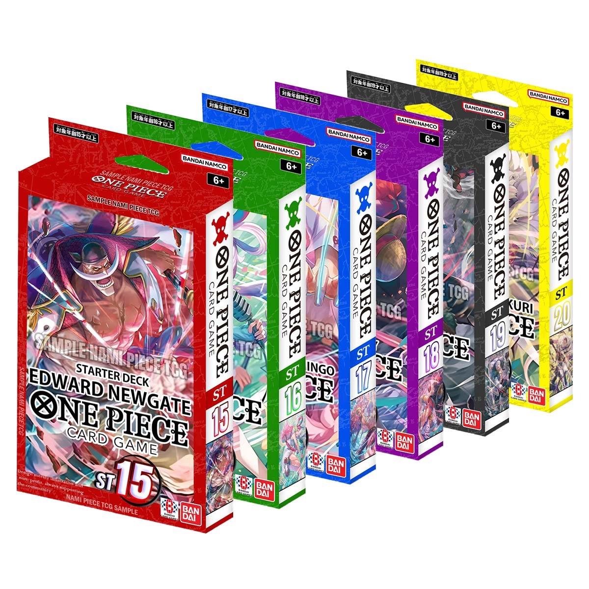 One Piece Starter Deck 15-20 ST-15 ST-16 ST-17 ST-18 ST-19 ST-20 + Pack of  PRB-01 - TikTok Shop