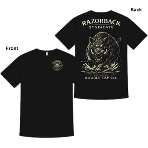 Razorback Syndicate Hog Hunting Shirt Wild Boar Graphic Tee Outdoor Hunter Gift For Men Southern Hunting Season Tactical Hunter T-Shirt