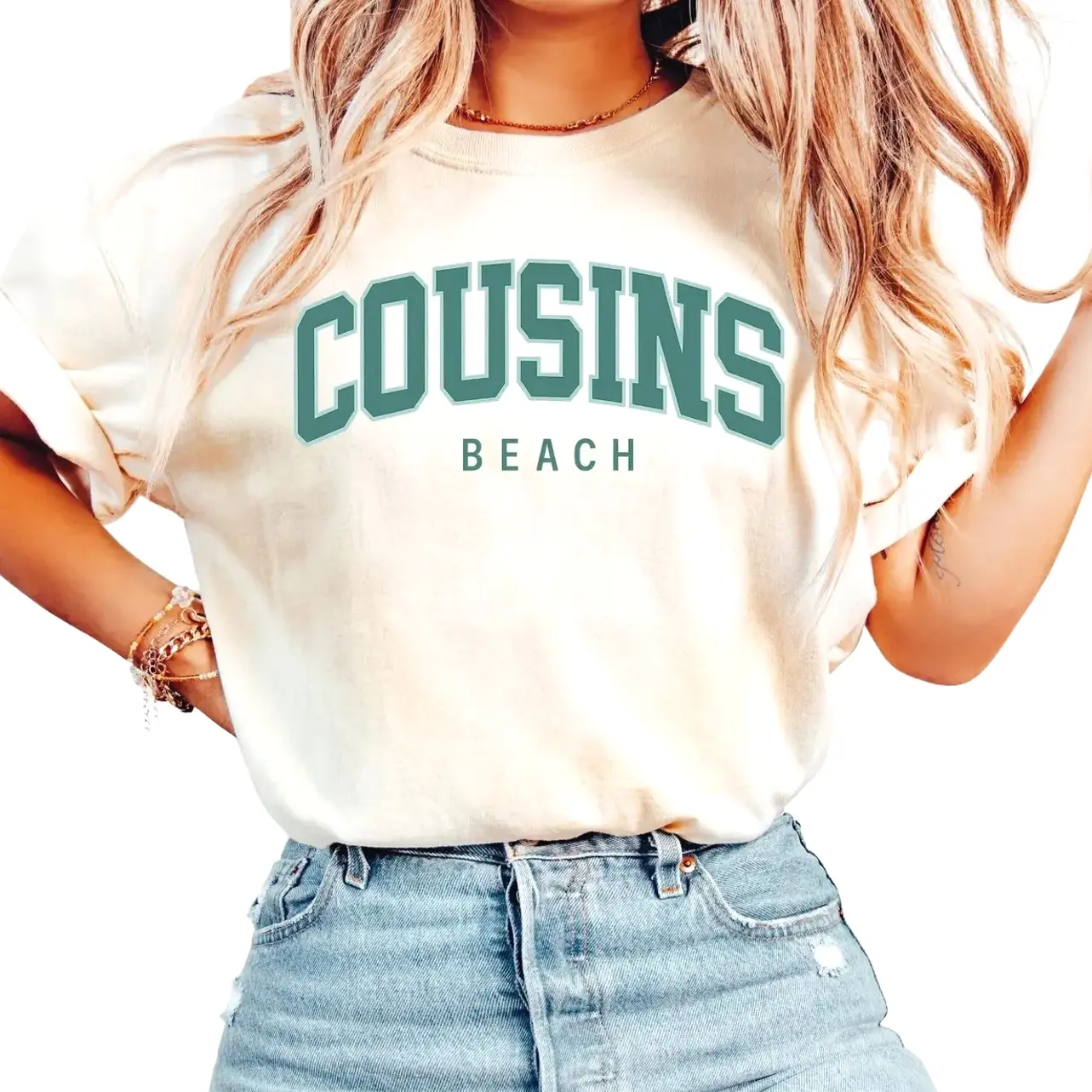 Team Conrad Junior Mint Bear Shirt, Cousins Beach Summer Tee, TSITP Inspired T-Shirt, Conrad Fisher Fan Gift Cotton Fabric 2TF