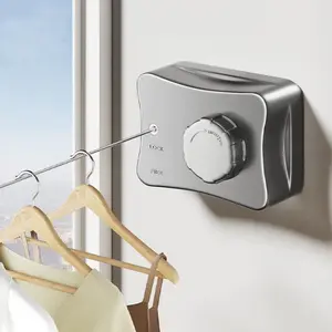 Invisible Clothes Hanger Telescopic Clothesline No Drilling Required Clothes Drying Artifact for Balcony Indoor Clothes Drying Dormitory Clothes Drying