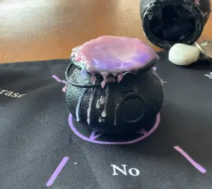 Crystal Confetti filled Black Witches Cauldron