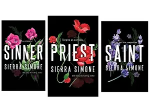Priest 3-Book Romance Series by Sierra Simone - Includes Priest, Sinner, Saint (Paperback)