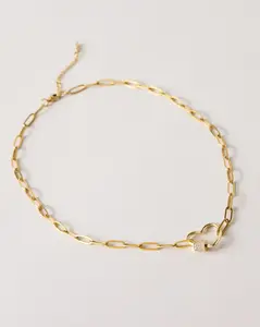 Paperclip Chain Heart Necklace