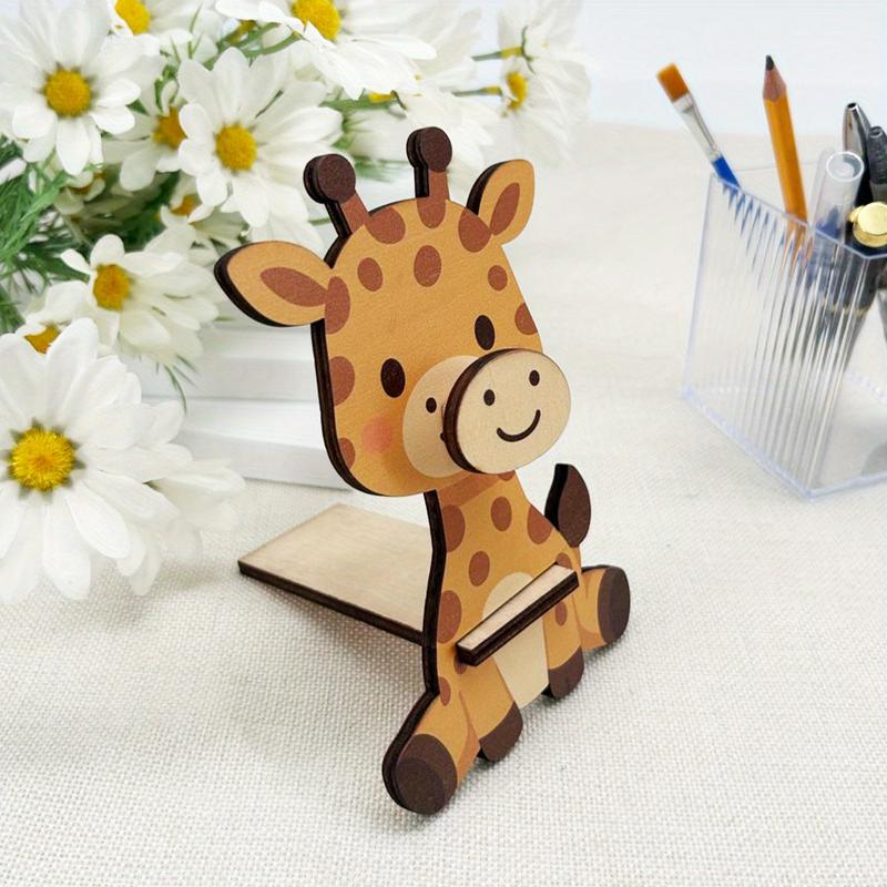 Cute Wooden Eyeglass Holder, Giraffe Animal Display Stand, Nightstand Home Office Desk Glasses storage Glasses Case Holder Birthday Christmas Holiday New Year Business Gifts for Men Women Adults