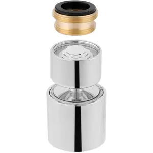 NSF/ANSI/CAN 61 Certified Faucet Aerator, cUPC Certification 360? Swivel Faucet Extender, Dual-function Sink Aerator, Kitchen Faucet Sprayer Attachment, 55/64" Female Thread, Chrome
