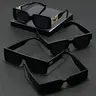 4 Pairs Square Plastic Decorative Glasses Set, Classic Simple Business Style Design, Suitable for Commuting Office Travel, Daily Shades Look