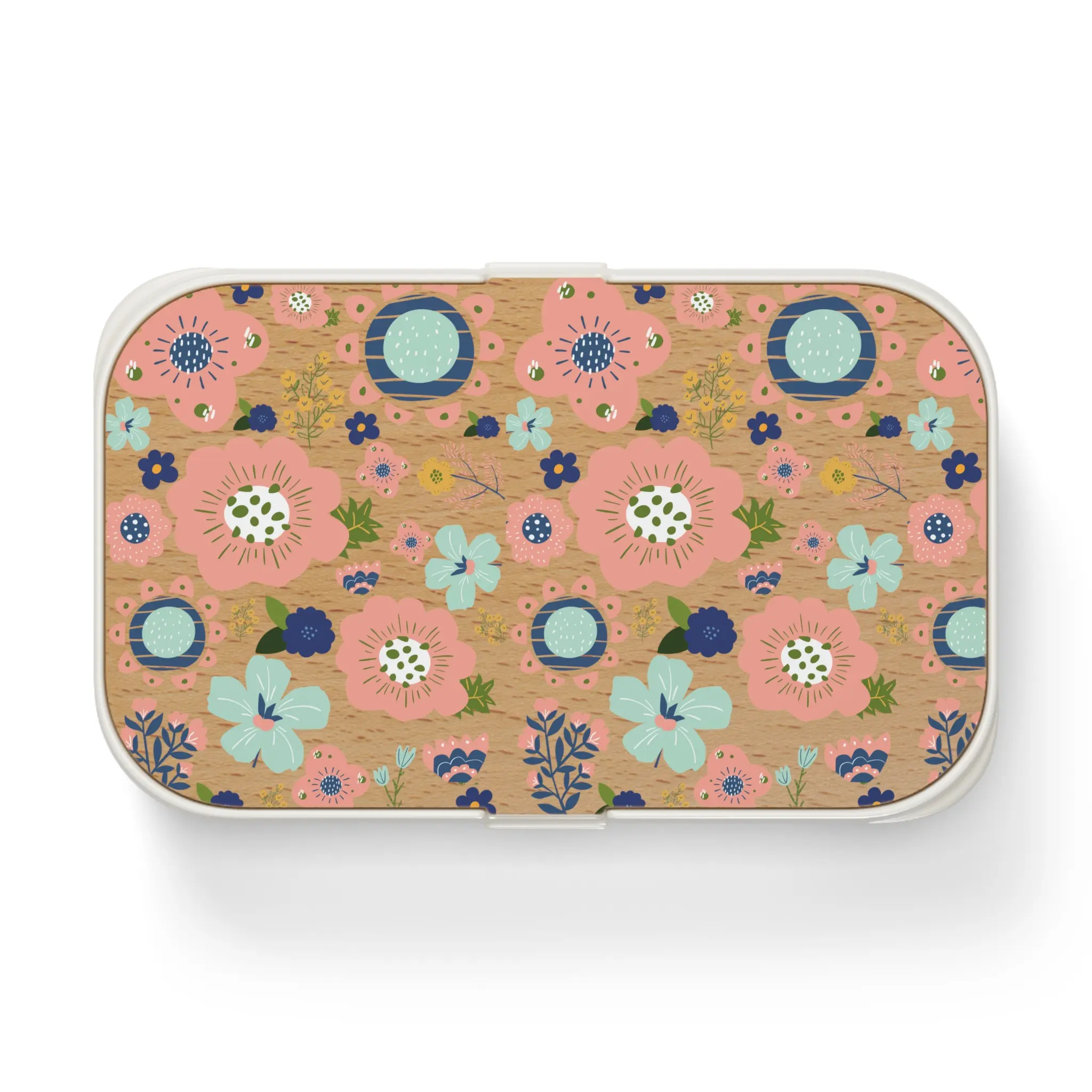 Floral Bento Lunch Box, Eco-Friendly Meal Prep Container, Reusable Food Storage, Gift for Students, Picnics, Mothers Day