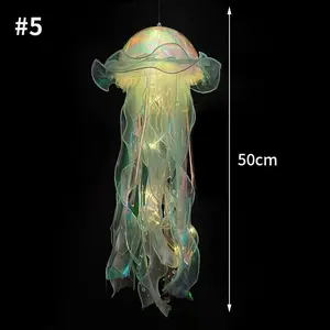 Jellyfish Lantern Mid Autumn Lantern Festival Handheld Bunny Lantern Finshed Lampions Outdoor Chinese Lantern Garden Yard Decor