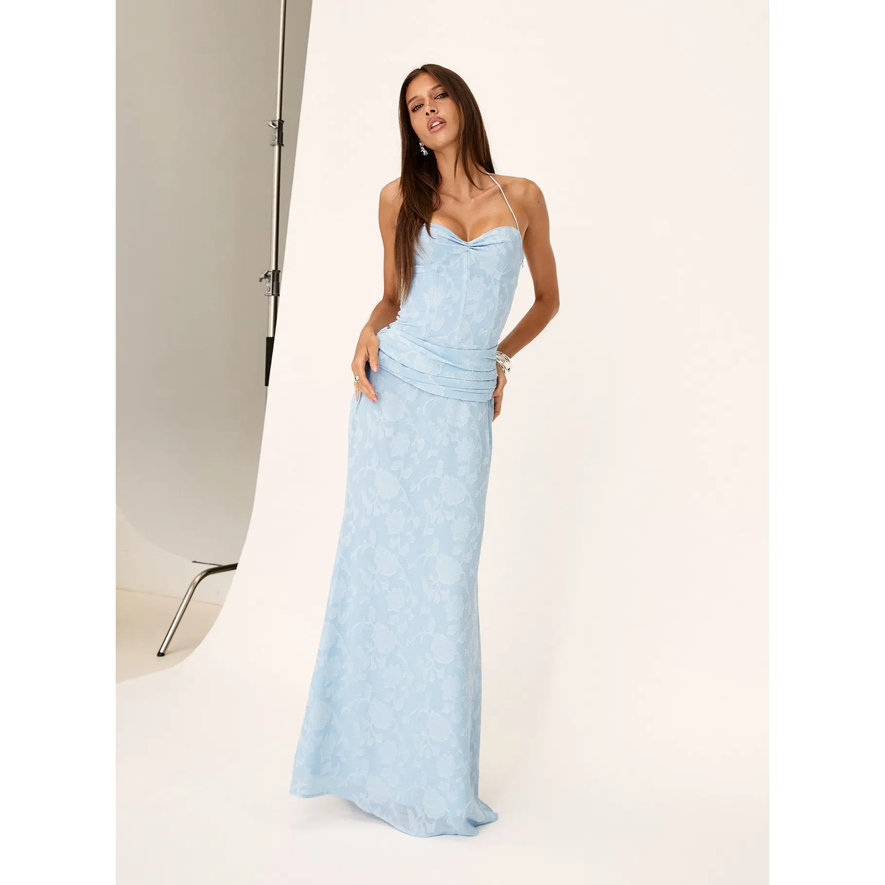 Love from Portofino Corset Maxi Dress Blue - TikTok Shop