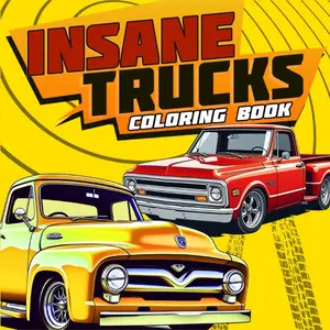 Insane Trucks Coloring Book: 50 Pickup Trucks Coloring Pages for Adults and Kids, Bold and Easy Designs for Relaxation and Stress Relief Paperback – August 30, 2024
