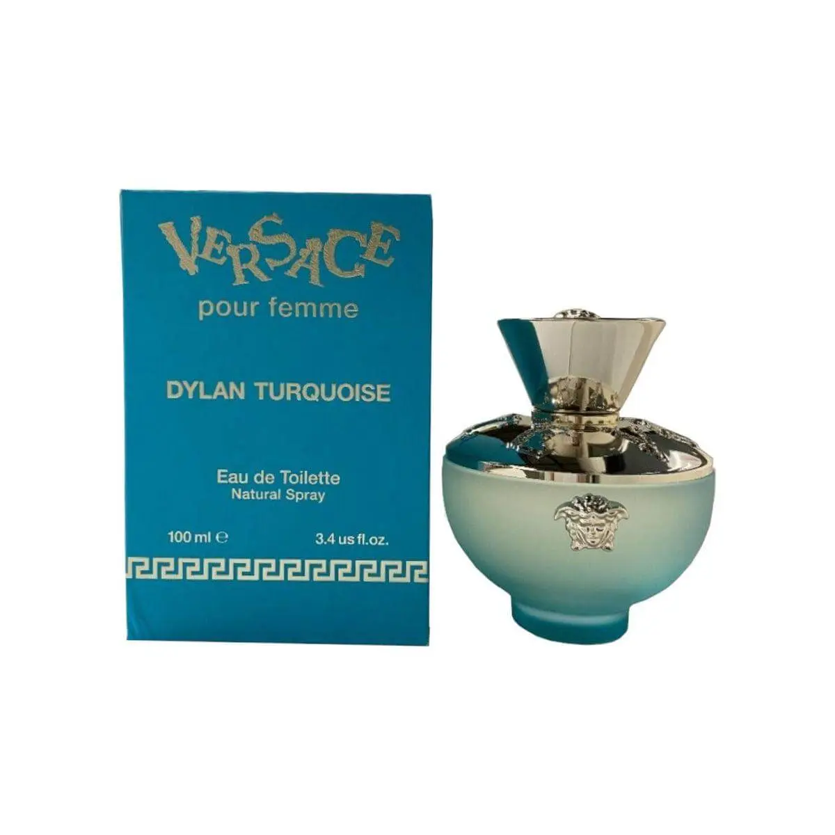 VERSACE Dylan Turquoise Women's Eau de Toilette (EDT) - 3.4 fl oz Citrus Blend Perfume with Mandarin Orange Top Notes, Exquisite Aroma, New in Box, Perfumes for Women, Women Perfumes