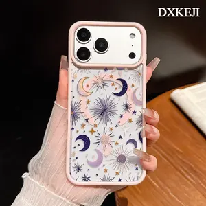 Featuring Sun, Moon, And Stars Pattern Premium Magnetic Phone Cases for iPhone 17 Air 16 15 14 Pro Max 13 12 11 Plus Smartphone Shockproof Protection Acrylic Cover Cellphone Protective magsafe magnetic case Resistance Casing