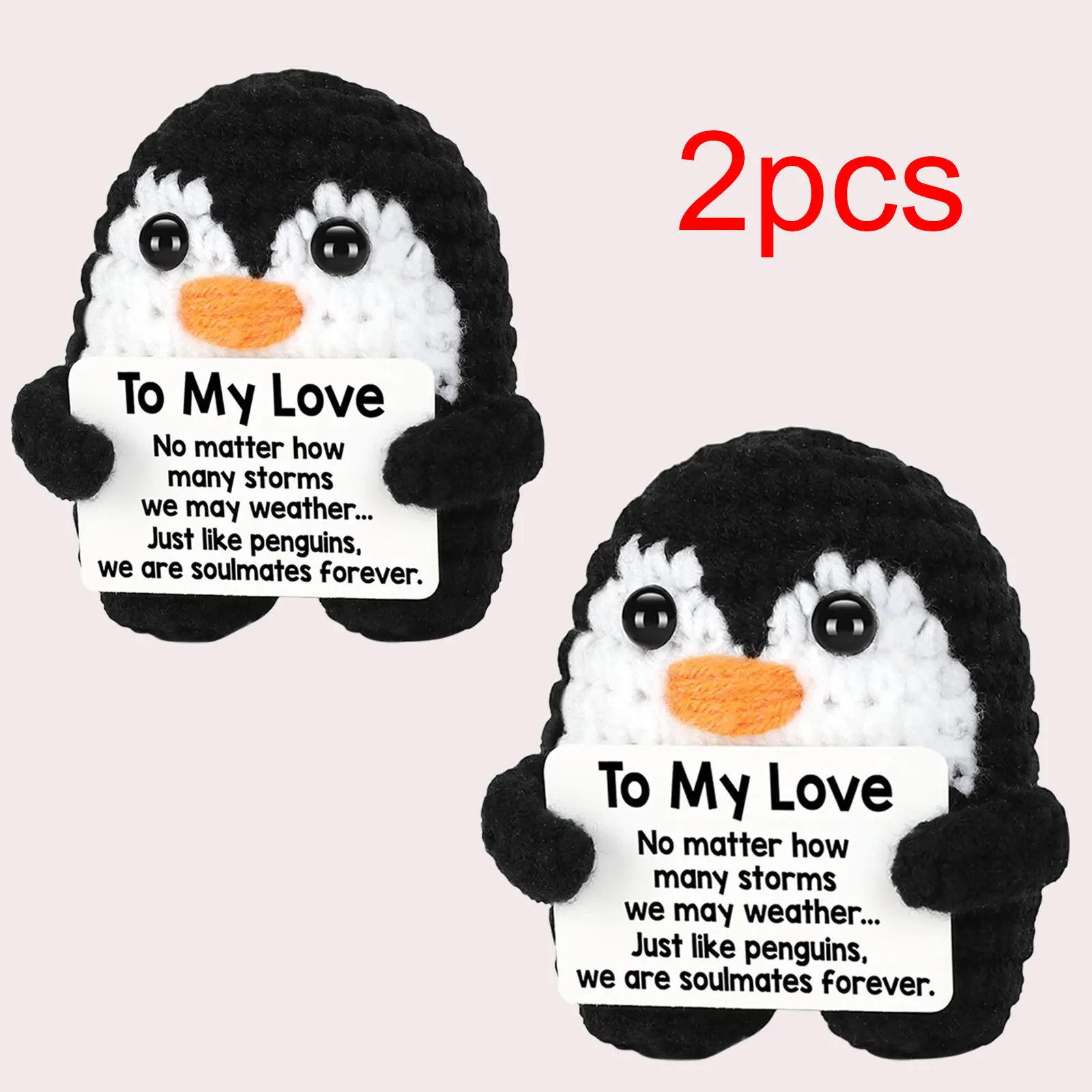 Handmade Crochet Penguin Romantic Gift - I Love You Present for Him Her Boyfriend Girlfriend, Birthday  Valentines Wedding Anniversary for Wife Husband Couples diy  gifts Christmas Valentines Wedding Anniversary for 【FathersDayGift】