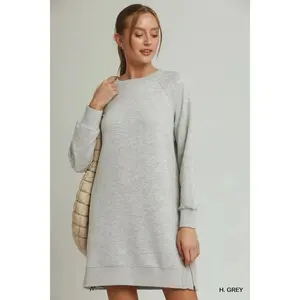 Umgee Side Crochet Zipper Detailed Dress