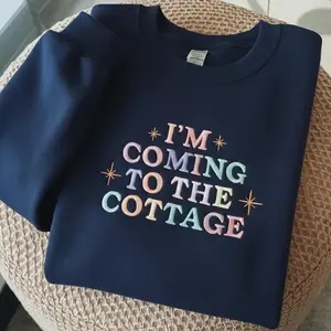 I'm Coming To The Cottage Embroidered Sweatshirt, Romance Hockey Sweatshirt, LGBT Hockey Gifts, Gay Hockey Movie Sweater, The Cottage Shirt