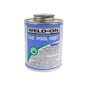 IPS CORPORATION  Weld-On 748 0.25 Pint Pool Fast Mb PVC Glue Cement - Blue