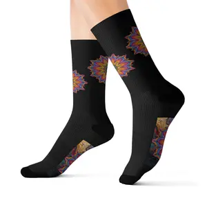 Colorful Mandala Socks | Sublimation Crew Socks