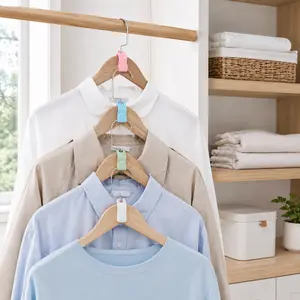 40-Pack Heavy-Duty Hanger Connectors – Space-Saving Closet Organizer for Clothes Storage, Multi-Hook Hanger Accessory (Lightweight & Durable) Random Color Traditional Hanging Metal Smooth Adjustable